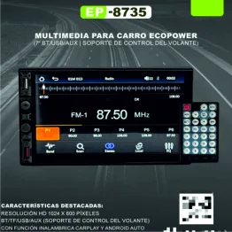 Autoradio Ecopower EP-8735 – 7" Touch